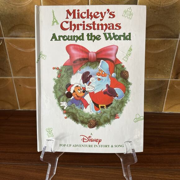 Mickey’s Christmas Around the World 1991 Childrens Popup Book Disney No Cassette - Picture 1 of 10